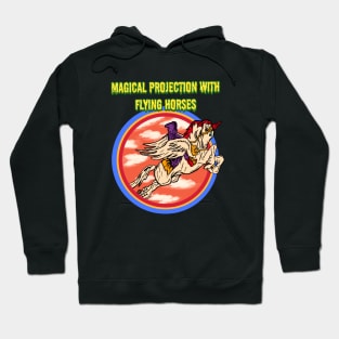 Magical projection with flying horses - gift ideas Hoodie